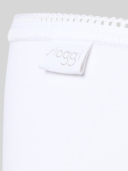 Productfoto, Slip met Label-Detail im 3er-Pack van Sloggi, wit, gladde materiaalmix met stretch, nauwsluitend, set van 3, labeldetail