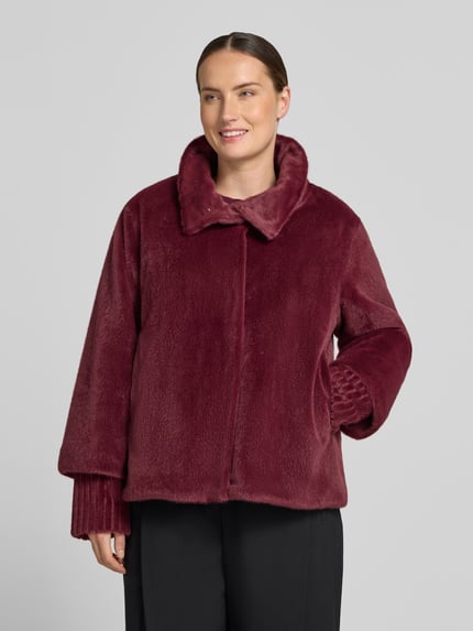 White Label Jacke mit Stehkragen und gerippten Ärmelabschlüssen Bordeaux 4