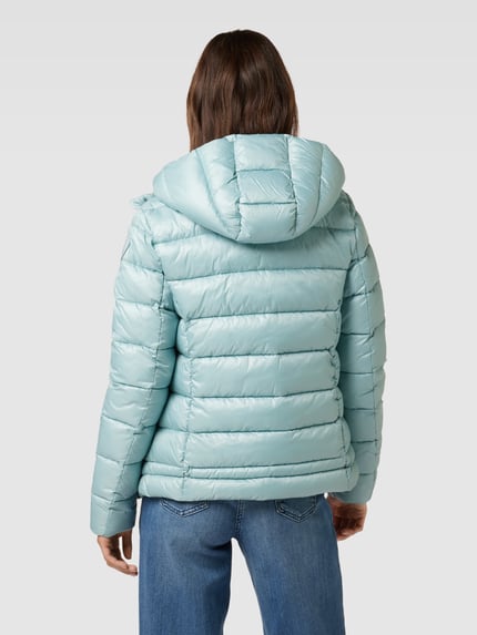 Blauer USA Steppjacke mit Stehkragen Hellblau 5