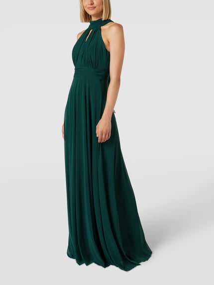 TROYDEN COLLECTION Abendkleid in Maxilänge mit Taillenpasse Smaragd 4