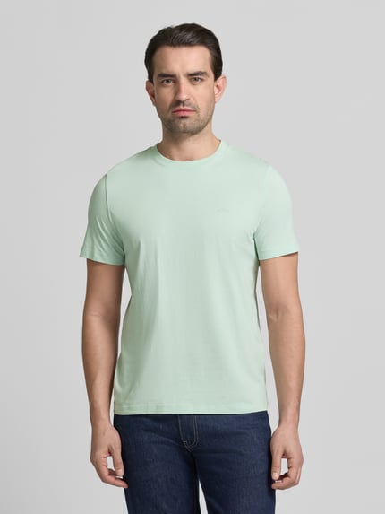 s.Oliver RED LABEL Regular Fit T-Shirt aus reiner Baumwolle Hellblau 4