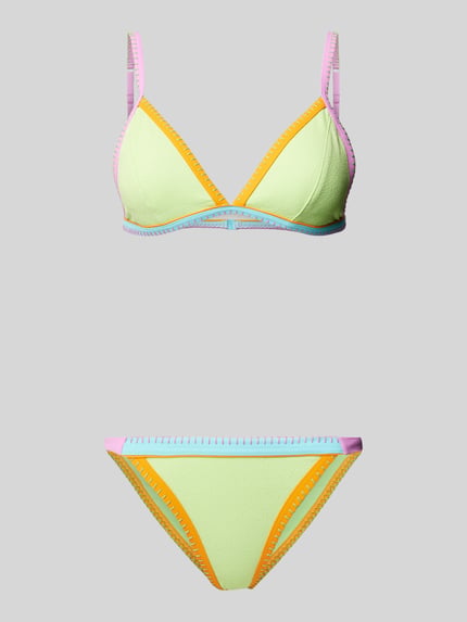Banana Moon Bikini-Set mit Strukturmuster Modell 'TANEOFIABA SANTACOLOR' Hellgruen 1