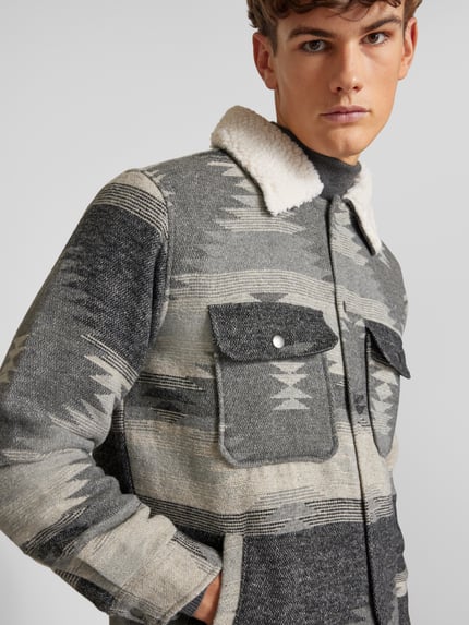 Redefined Rebel Overhemdjack met Teddybont Middengrijs - 3