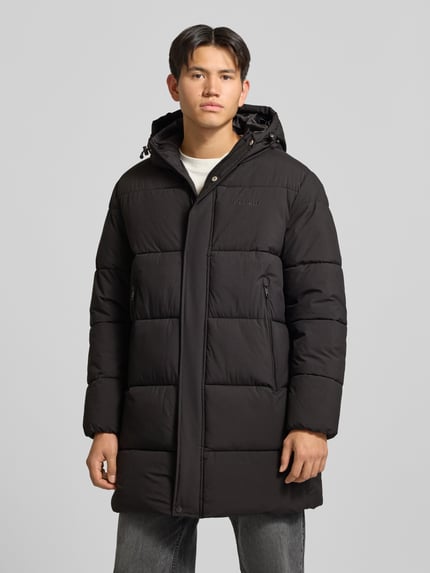REVIEW Steppmantel mit Kapuze und Reißverschlusstaschen Black 4
