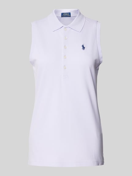 Polo Ralph Lauren Slim Fit Poloshirt im ärmellosen Design Modell 'JULIE' Pink 2
