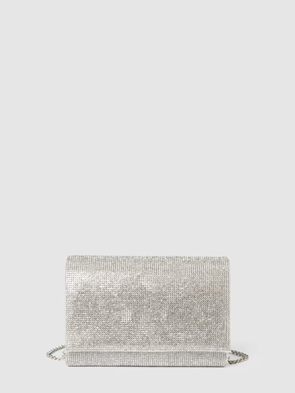Clutch mit Allover-Ziersteinbesatz Shop The Look MANNEQUINE