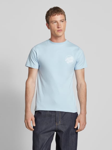 Santa Cruz T-Shirt mit Label-Print Hellblau 4