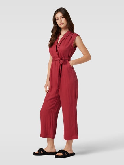 zero Jumpsuit aus Lyocell-Mix mit Viskose-Anteil in Wickel-Optik Fuchsia 1