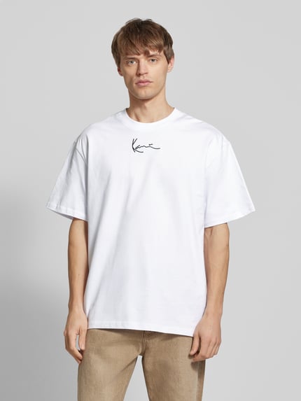 Karl Kani T-Shirt mit Label-Stitching Hellblau 4