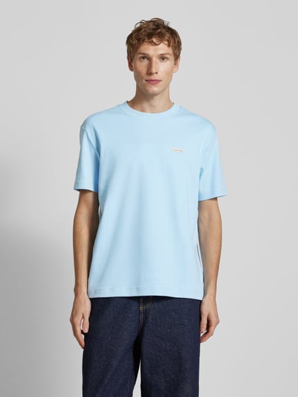 Calvin Klein Jeans T-Shirt mit Label-Patch Hellblau 4