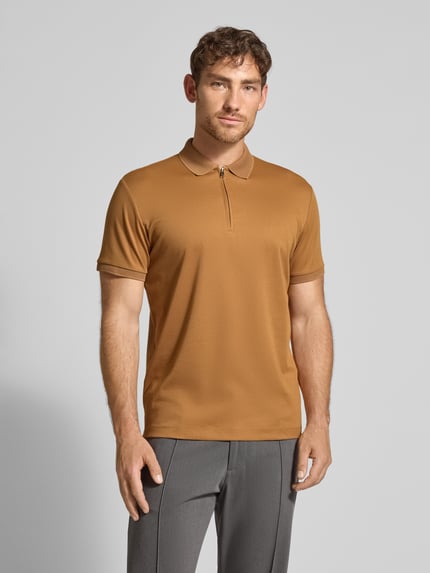 Selected Regular fit poloshirt van katoenmix, model 'FAVE' Koper - 4