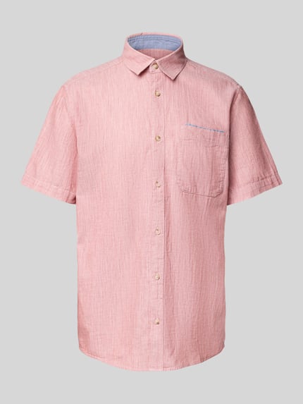 Tom Tailor Regular Fit Freizeithemd aus reiner Baumwolle Hellrot 2