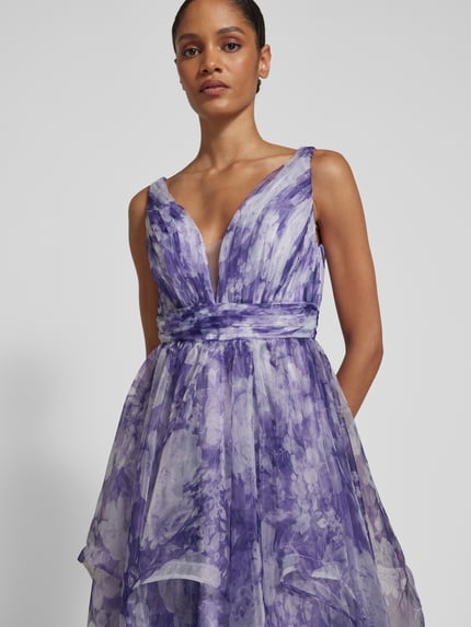 Hey Kyla Abendkleid mit tiefem V-Ausschnitt Lila 3