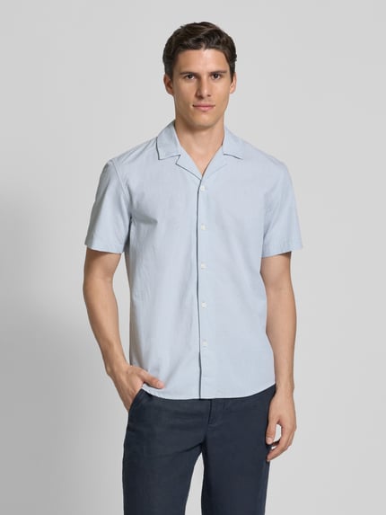 Tom Tailor Denim Relaxed Fit Freizeithemd aus reiner Baumwolle Hellblau Melange 4