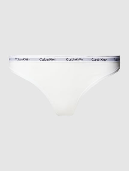 Calvin Klein Underwear String in effen design Wit - 1