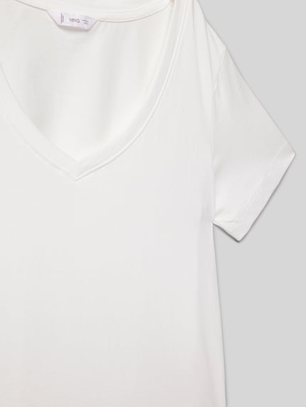 MANGO T-Shirt aus reiner Baumwolle Ecru 2
