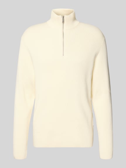 Lindbergh Strickpullover mit Troyer-Kragen Offwhite 2