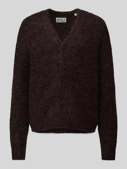 Jake*s Studio Men Regular Fit Strickjacke aus Woll-Mix Mittelbraun 2