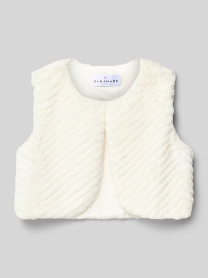 DANAMADE Gilet van imitatiebont, model 'HASEL' Zand - 1