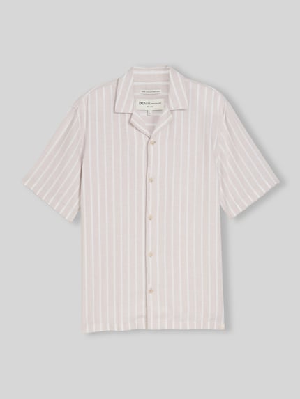 Tom Tailor Denim relaxed fit vrijetijdsoverhemd van mix van viscose en linnen Beige - 2