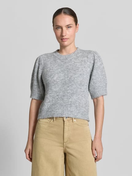 VERO MODA Regular fit pullover met wol model 'NOVAH' Middengrijs - 4