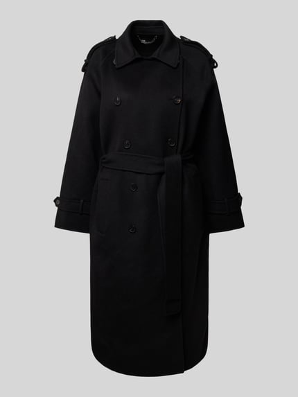 The Kooples Wollmantel mit Bindegürtel Black 2