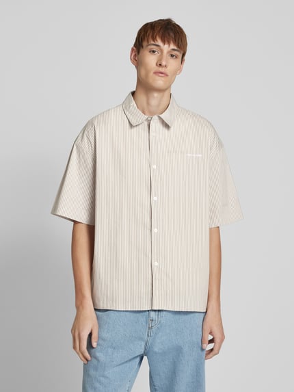 PEGADOR Freizeithemd mit Knopfleiste Taupe 4
