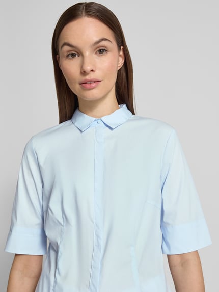 Christian Berg Woman Selection Overhemdblouse met blinde knoopsluiting Lichtblauw - 3