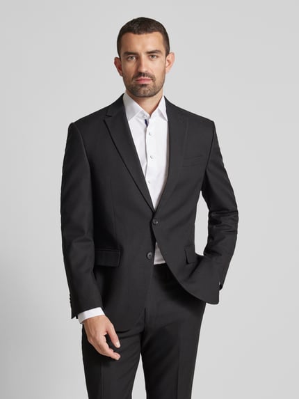 Christian Berg Men Comfort Fit Sakko mit Viskose-Anteil Black 4