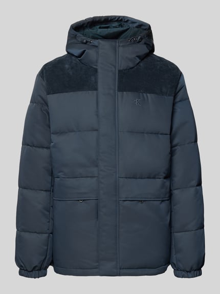 Calvin Klein Jeans Puffer Jacket mit verdecktem Reißverschluss und Label-Stitching Dunkelblau 2
