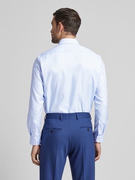 Christian Berg Men Regular fit zakelijk overhemd van big twill Lichtblauw - 5