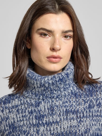 Fynch-Hatton Regular Fit Rollkragenpullover mit Alpaka-Anteil Marine 3