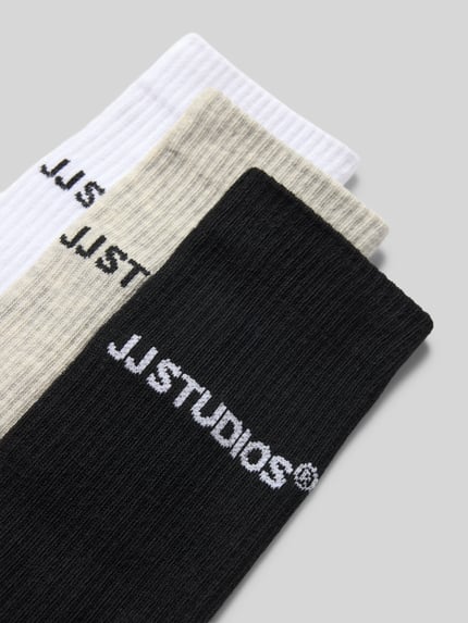 JACK & JONES Socken mit Label-Detail im 3er-Pack Hellgrau Melange 2