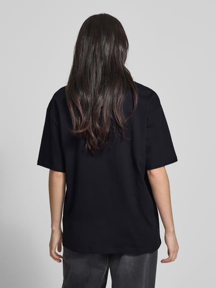 REVIEW Oversized T-shirt met labelprint Zwart - 5