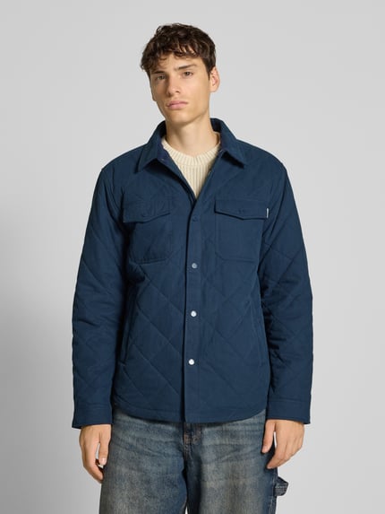 Pepe Jeans Regular Fit Hemdjacke aus Baumwoll-Mix Modell 'QUILTED WORKSHIRT' Marine 4