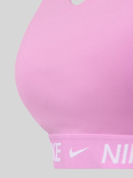 Nike Training Sport-BH mit Label-Bund Pink 2