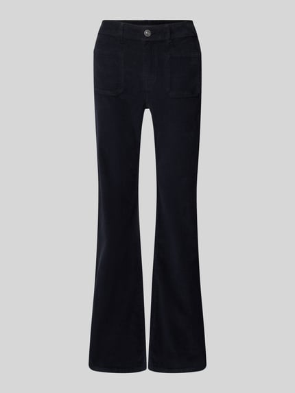 OPUS Flared Fit Cordhose in Cord-Optik Modell 'Ebbi' Dunkelblau 2