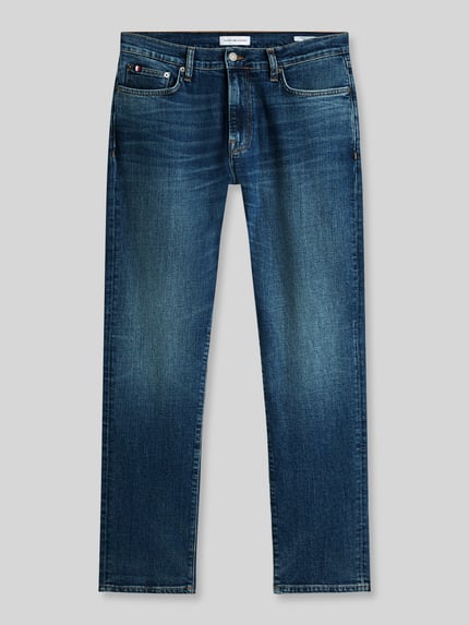 Tommy Hilfiger straight fit jeans van katoenmix model 'DENTON SLIM STRAIGHT JONE' Blauw - 2