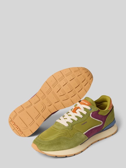 Produktfoto, Sneaker aus Leder-Mix Modell 'City' von HOFF in Grün, Orange und Lila, abgerundete Passform, Logo-Detail, profilierte Sohle