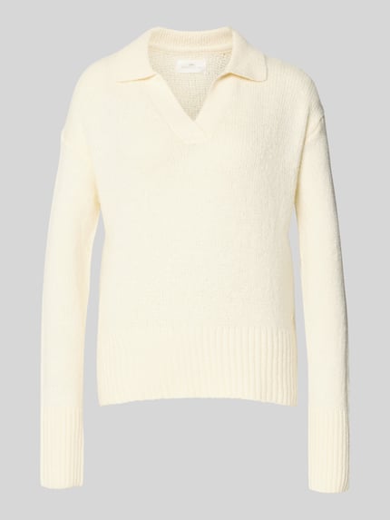 Fynch-Hatton Strickpullover mit V-Ausschnitt Ecru 2