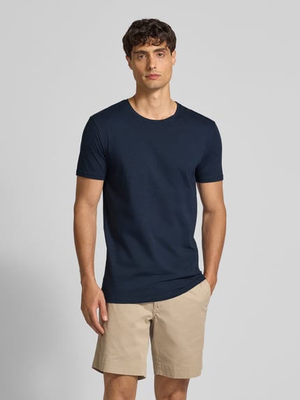 Selected Regular Fit T-Shirt aus Baumwoll-Mix Marine 4