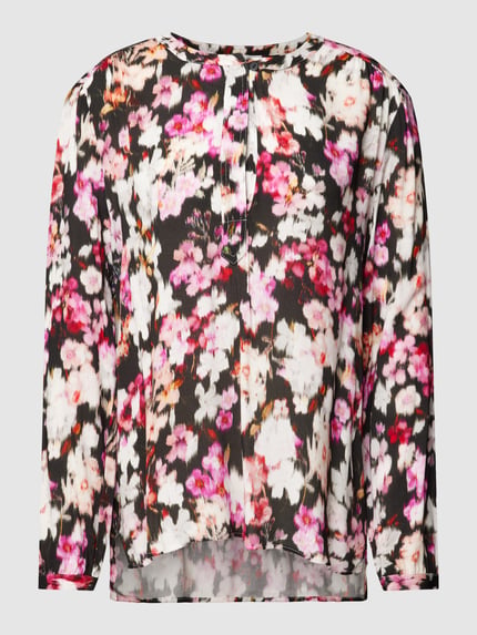 Christian Berg Woman Blusenshirt aus Viskose mit floralem Muster Black 2