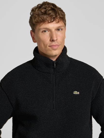 Lacoste Regular fit sweatshirt met schipperskraag Zwart - 3