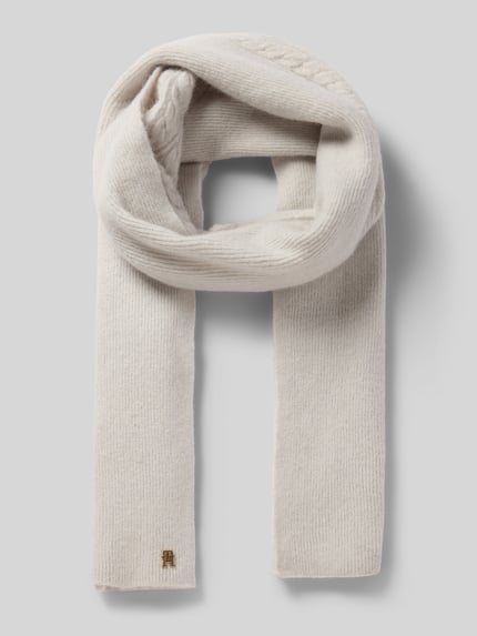 Tommy Hilfiger Schal mit Woll-Anteil Hellgrau 1