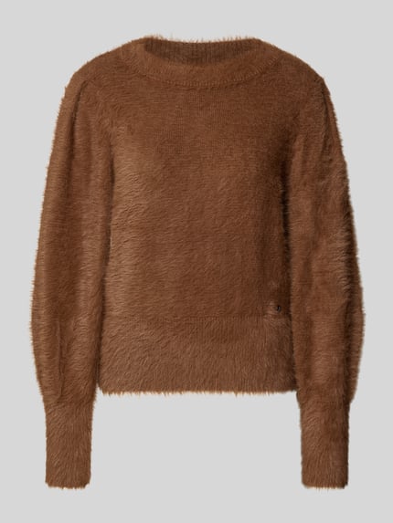 monari Strickpullover aus Kunstfell Cognac 2