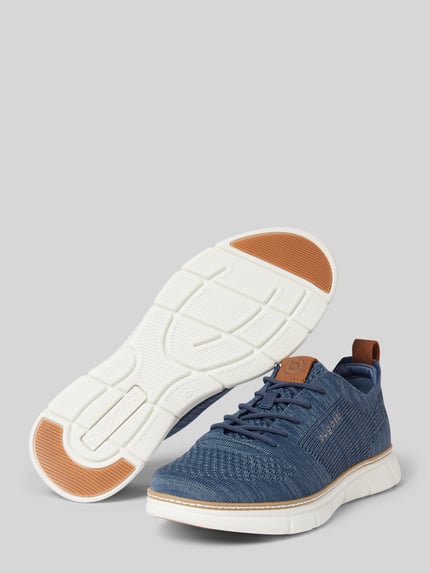 bugatti Sneakers met labelstitching, model 'Pasadena' Blauw - 4