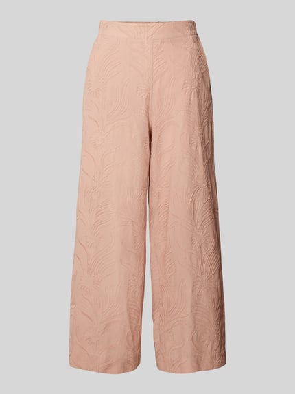 Jake*s Collection Wide Leg Stoffhose mit Motiv-Stitching Lachs 2
