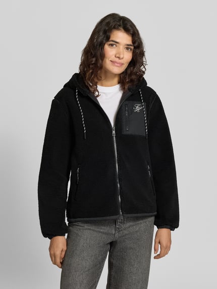Tommy Hilfiger Regular fit teddy-/webbontjack met gestikt logo Zwart - 4
