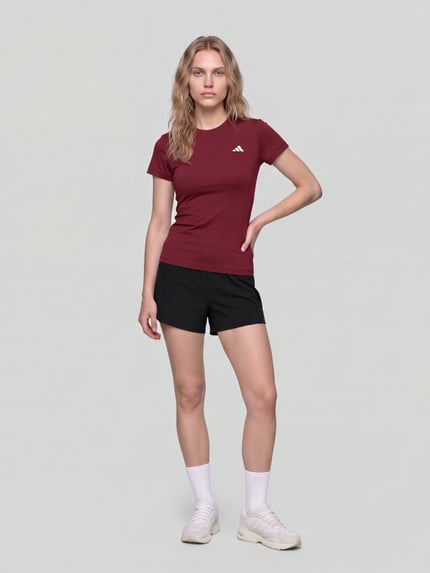 adidas Training Sport-T-Shirt mit Logo-Print Bordeaux 1