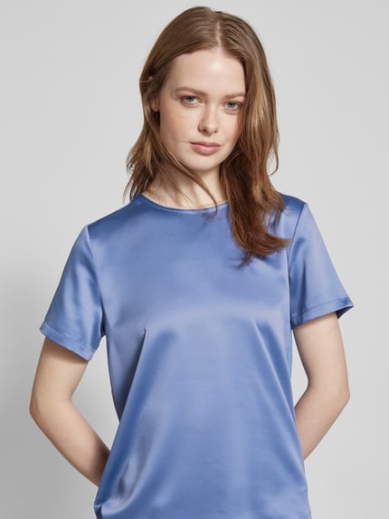 Christian Berg Woman Selection Regular Fit Blusenshirt mit Rundhalsausschnitt Jeansblau 3